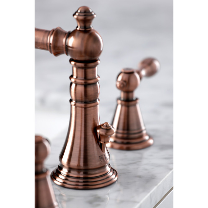 Fauceture FSC197ALAC English Classic Widespread Bathroom Faucet, Antique Copper