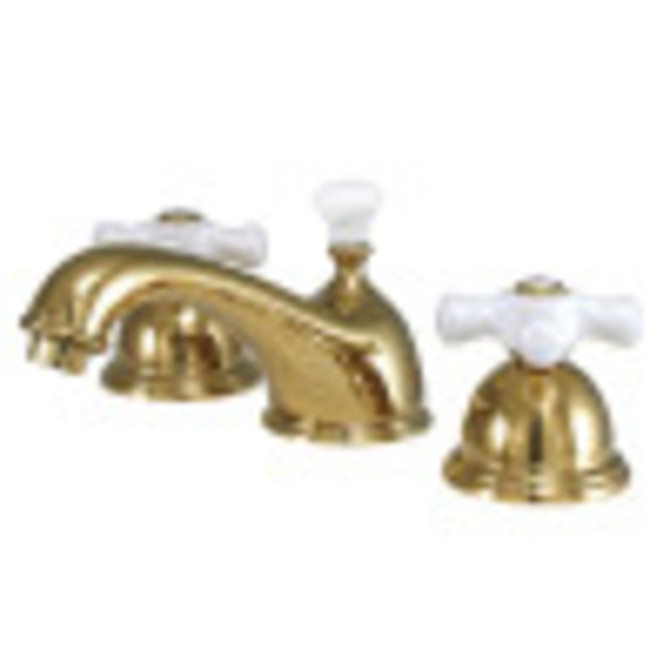 Kingston Brass KS3962PX 8 in. Widespread Bathroom Faucet, Polished Brass