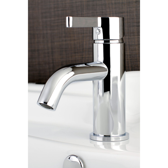 Fauceture LS8221CTL Continental Single-Handle Bathroom Faucet with Push Pop-Up, Polished Chrome