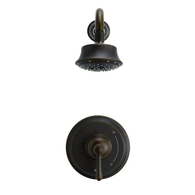 Opulence 1H Shower Only Trim Kit & Treysta Cartridge w/ 5 Function Showerhead 1.75gpm Tumbled Bronze