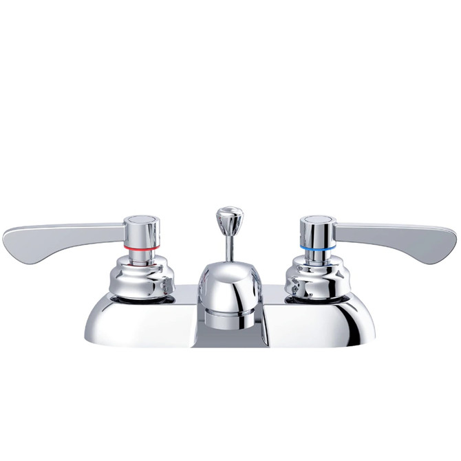 Commercial 2H Centerset Lavatory Faucet w/ Metal Pop-Up Drain 0.5gpm Chrome