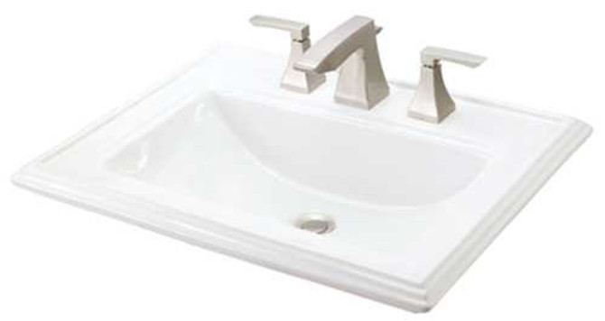 Logan Square S-Rim Lav 23.63"x18.13" 4"CC White