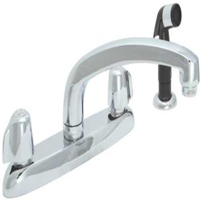 Gerber Classics 2H Kitchen Faucet Deck Plate Mounted w/ Spray 1.75gpm Chrome