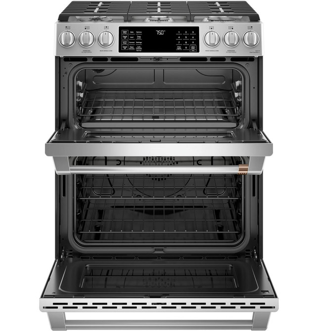 Cafe 30" Slide-in Front Control Gas Double Oven With CONVECTI...