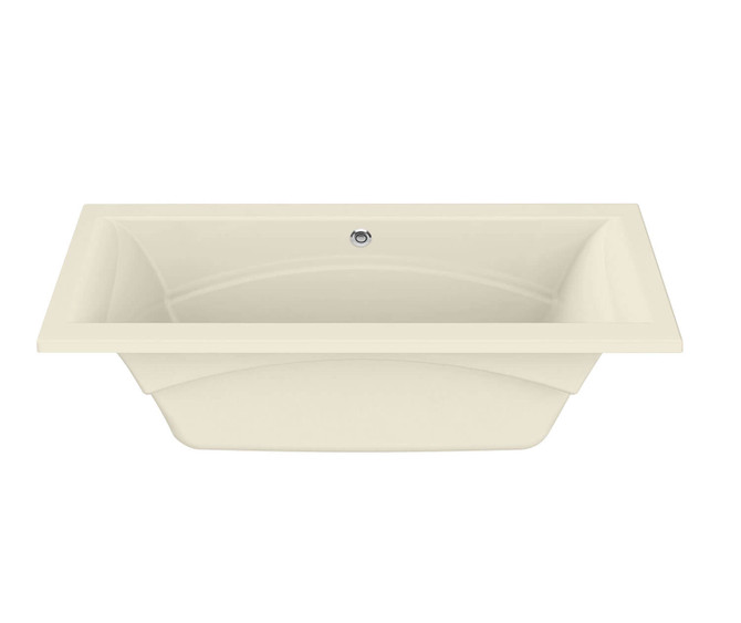 Optik 7236 Acrylic Undermount Center Drain Combined Hydrofeel & Aerofeel Bathtub in Bone