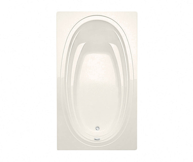Panaro 6042 Acrylic Drop-in Right-Hand Drain Bathtub in Biscuit