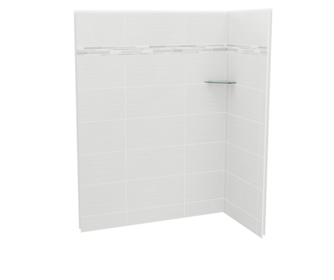 Utile 6032 Composite Direct-to-Stud Two-Piece Corner Shower Wall Kit in Origin Arctik