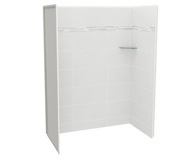 Utile 6032 Composite Direct-to-Stud Three-Piece Alcove Shower Wall Kit in Origin Arctik