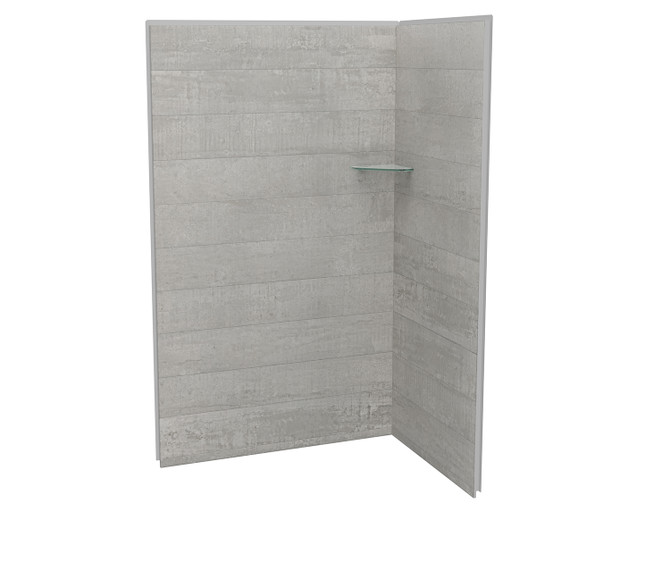 Utile 4836 Composite Direct-to-Stud Two-Piece Corner Shower Wall Kit in Factory Rough Vapor