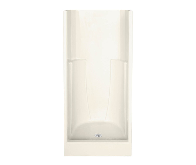 32S 32 x 34 AcrylX Alcove Center Drain One-Piece Shower in Biscuit
