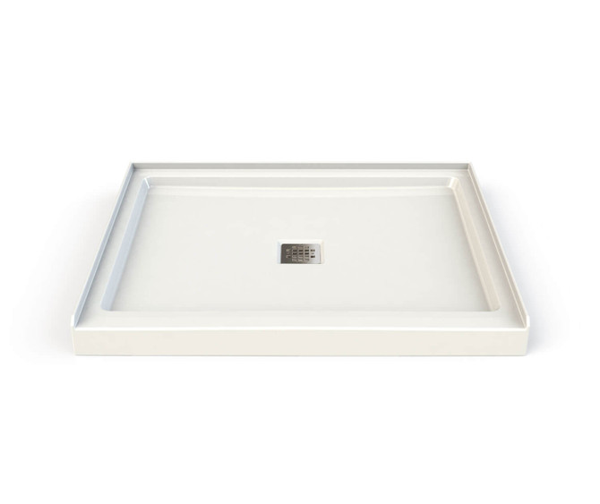 Rectangular Base 4234 Acrylic Alcove or Corner Shower Base with Center Drain in White