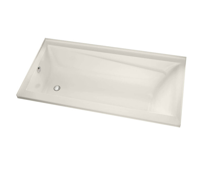 New Town 6032 IF Acrylic Alcove Left-Hand Drain Hydrosens Bathtub in Biscuit