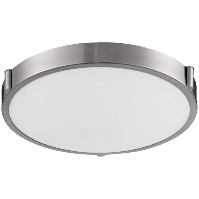 KUZCO Lighting 501112-LED Floyd - 19W LED Round Flush Mount-3 Inches Tall and 13 Inches Wide, Finish Color: Brushed Nickel