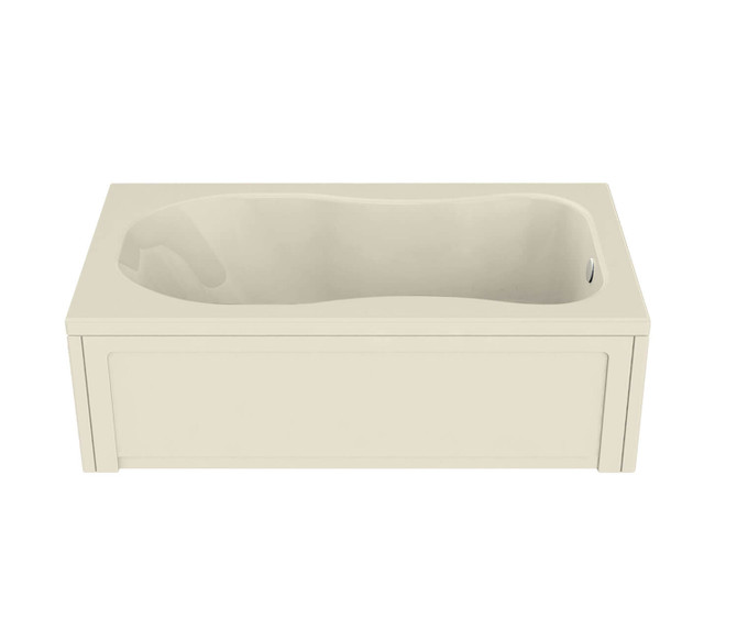 Topaz 6636 Acrylic Alcove End Drain Combined Hydromax & Aerofeel Bathtub in Bone