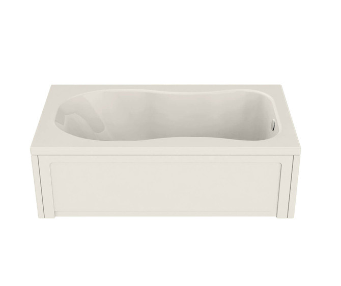 Topaz 7236 Acrylic Alcove End Drain Aerofeel Bathtub in Biscuit