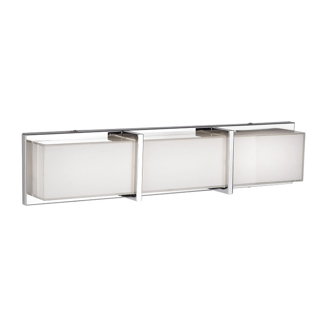 KUZCO Lighting 701313CH-LED Watford - 31W LED Bath Vanity-5.13 Inches Tall and 25.25 Inches Wide, Finish Color: Chrome