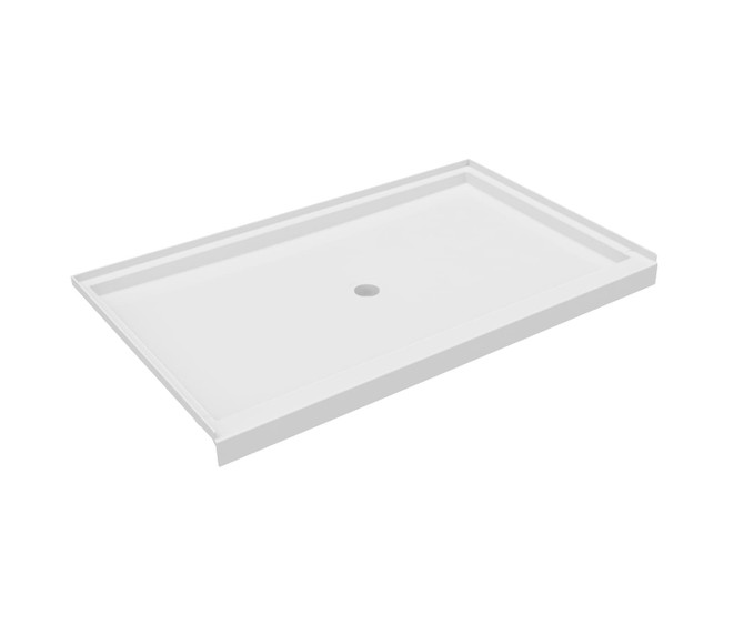 SS-3660 36 x 60 Swanstone Alcove Shower Pan with Center Drain in White