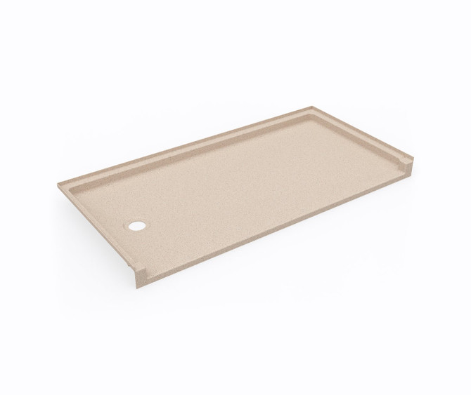 SBF-3060LM/RM 30 x 60 Swanstone Alcove Shower Pan with Right Hand Drain in Bermuda Sand