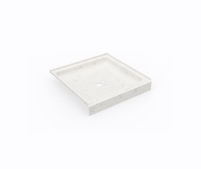 SS-3232 32 x 32 Swanstone Alcove Shower Pan with Center Drain Carrara