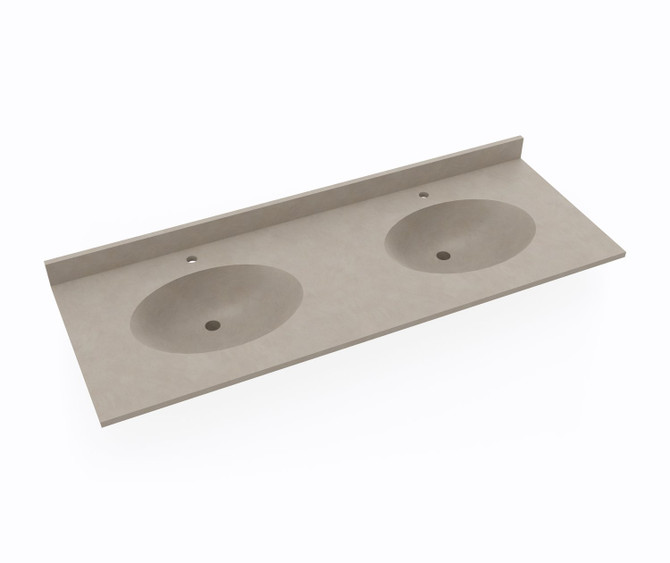 CH2B2273 Chesapeake 22 x 73 Double Bowl Vanity Top in Limestone