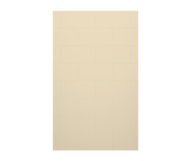 TSMK-9634-1 34 x 96 Swanstone Traditional Subway Tile Glue up Bathtub and Shower Single Wall Panel in Bone