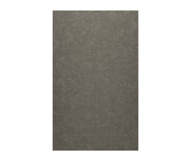 TSMK-7236-1 36 x 72 Swanstone Traditional Subway Tile Glue up Bathtub and Shower Single Wall Panel in Charcoal Gray