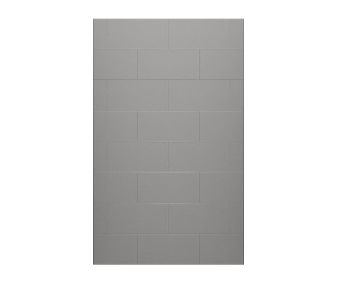 TSMK-8430-1 30 x 84 Swanstone Traditional Subway Tile Glue up Bathtub and Shower Single Wall Panel in Ash Gray