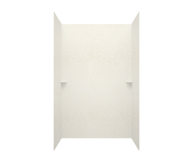 SK-484896 48 x 48 x 96 Swanstone Smooth Glue up Shower Wall Kit in Tahiti White