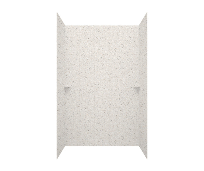 SQMK72-3636 36 x 36 x 72 Swanstone Square Tile Glue up Tub Wall Kit in Bermuda Sand