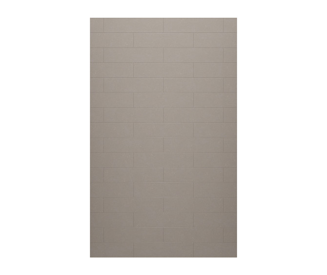 MSMK-9662-1 62 x 96 Swanstone Modern Subway Tile Glue up Bathtub and Shower Single Wall Panel in Clay