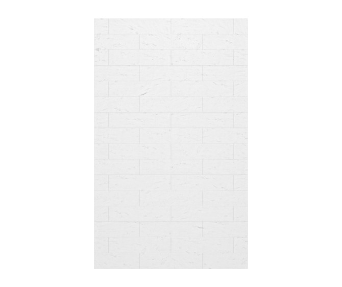 MSMK-9662-1 62 x 96 Swanstone Modern Subway Tile Glue up Bathtub and Shower Single Wall Panel in Carrara