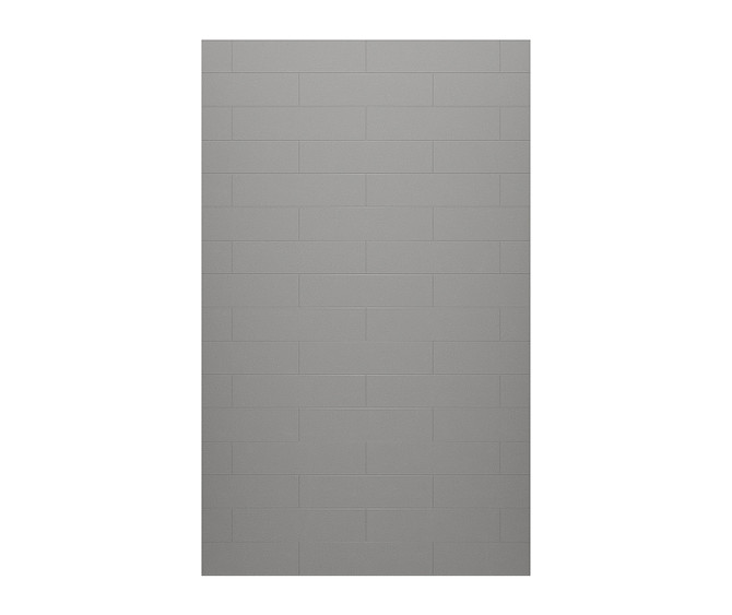 MSMK-9632-1 32 x 96 Swanstone Modern Subway Tile Glue up Bathtub and Shower Single Wall Panel in Ash Gray