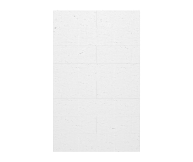 TSMK-8434-1 34 x 84 Swanstone Traditional Subway Tile Glue up Bathtub and Shower Single Wall Panel in Carrara