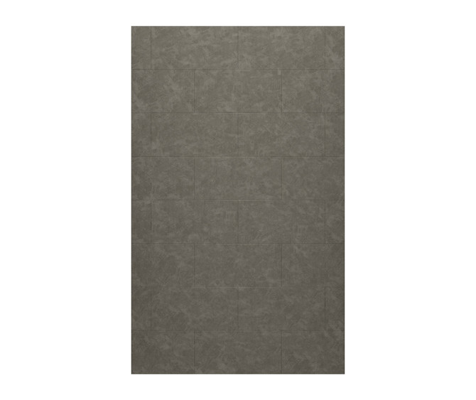 TSMK-8434-1 34 x 84 Swanstone Traditional Subway Tile Glue up Bathtub and Shower Single Wall Panel in Charcoal Gray
