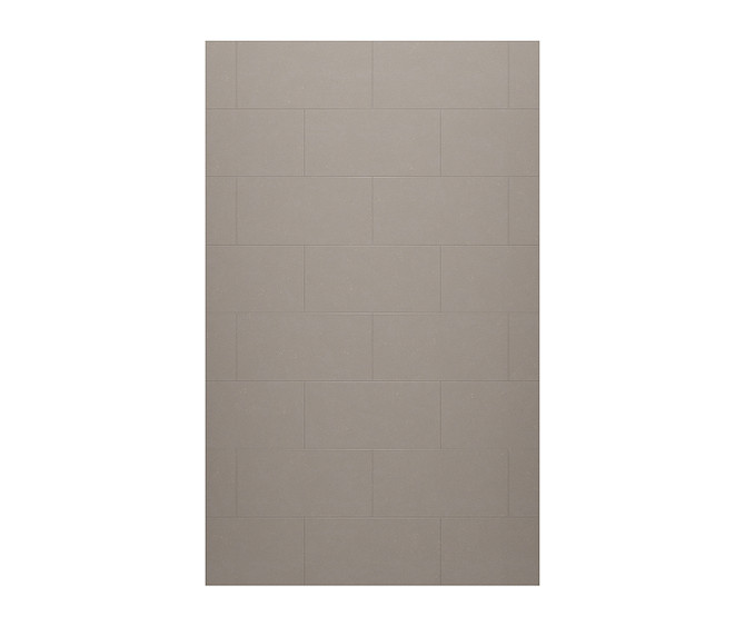 TSMK-8434-1 34 x 84 Swanstone Traditional Subway Tile Glue up Bathtub and Shower Single Wall Panel in Clay