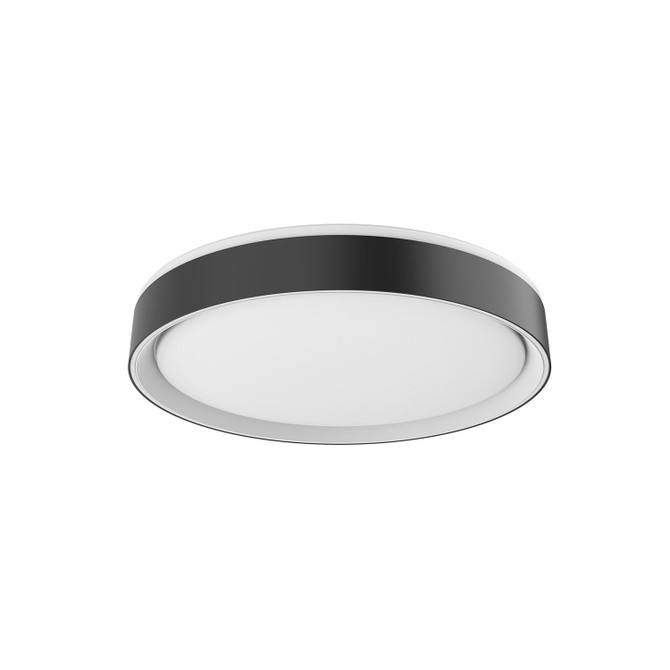 KUZCO Lighting FM43916-BK/WH Essex - 32W LED Flush Mount-3 Inches Tall and 15.75 Inches Wide, Finish Color: Black/White