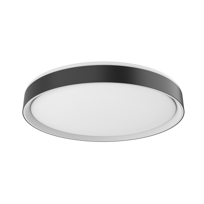 KUZCO Lighting FM43920-BK/WH Essex - 45W LED Flush Mount-3.13 Inches Tall and 19.75 Inches Wide, Finish Color: Black/White