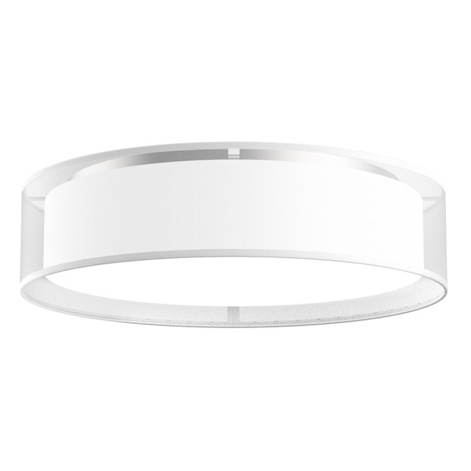 KUZCO Lighting FM7920-WOR Dalton - 32W LED Flush Mount-5.25 Inches Tall and 20 Inches Wide, Finish Color: White Organza