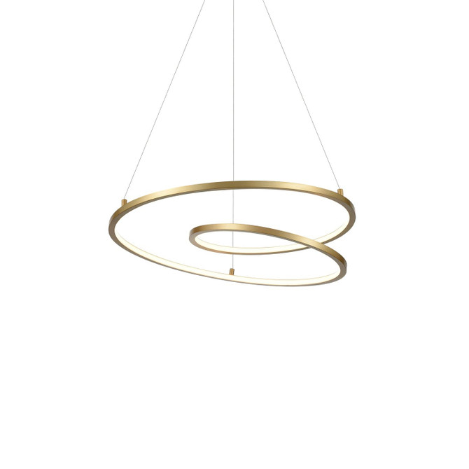 KUZCO Lighting PD11119-AN Twist - 28W LED Pendant-4.75 Inches Tall and 19 Inches Wide, Finish Color: Antique Brass