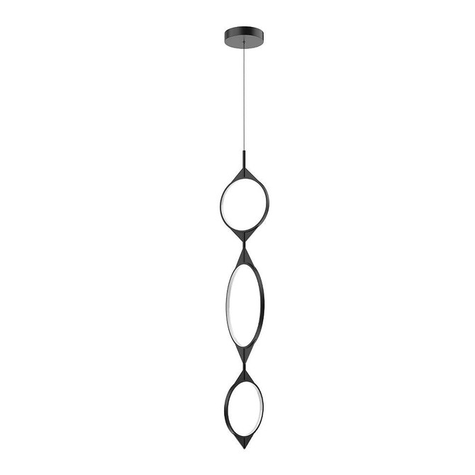 KUZCO Lighting PD84353-BK Serif - 36W LED Pendant-49.38 Inches Tall and 0.88 Inches Wide,