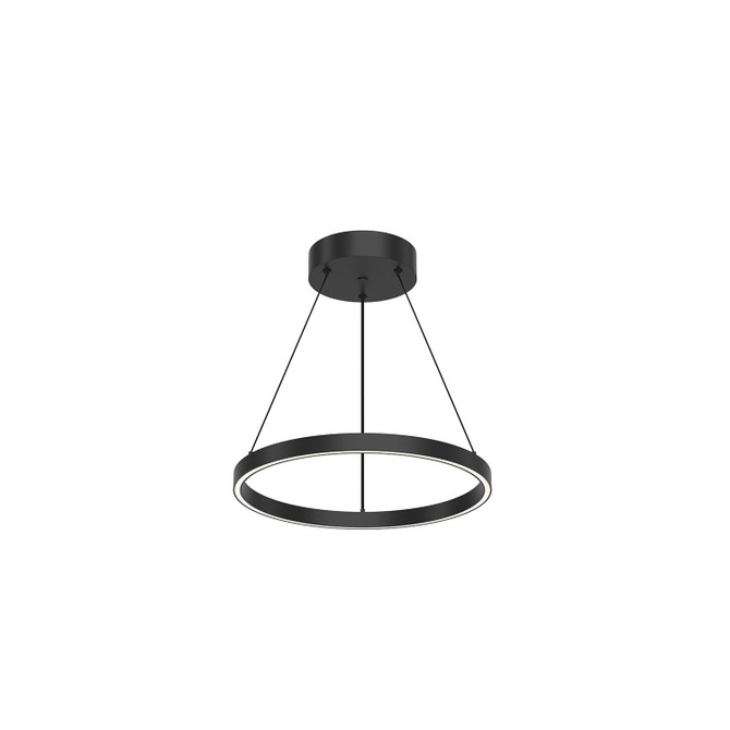 KUZCO Lighting PD87118-BK Cerchio - 37W LED Pendant-1.38 Inches Tall and 17.75 Inches Wide, Finish Color: Black
