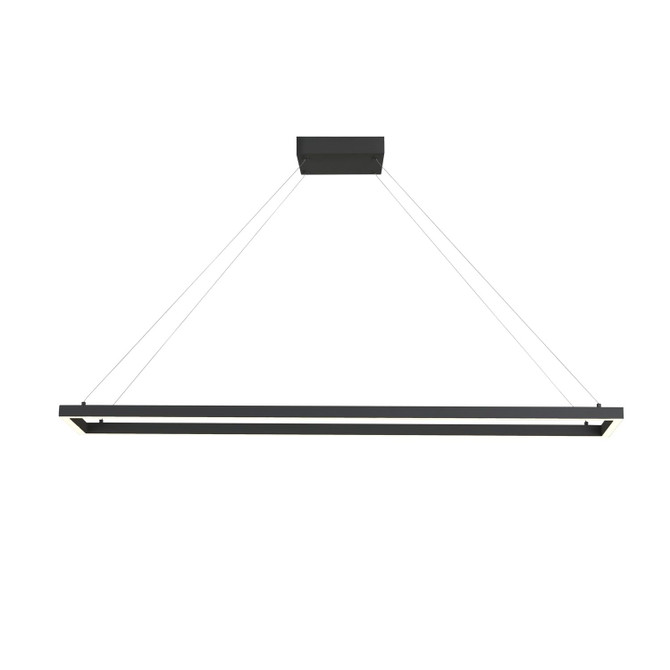 KUZCO Lighting PD88548-BK Piazza - 63W LED Rectangular Pendant-1.38 Inches Tall and 8.63 Inches Wide, Finish Color: Black