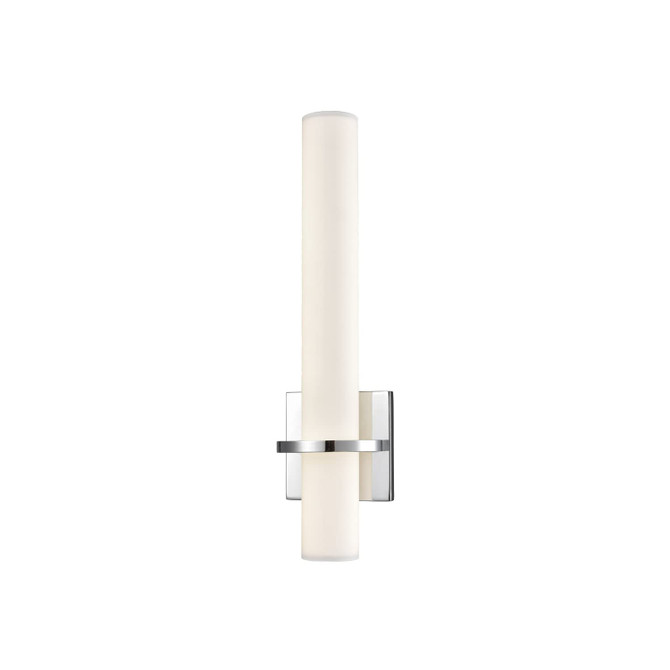 KUZCO Lighting WS83218-CH Bhutan - 18W LED Wall Sconce-18 Inches Tall and 4.5 Inches Wide, Finish Color: Chrome