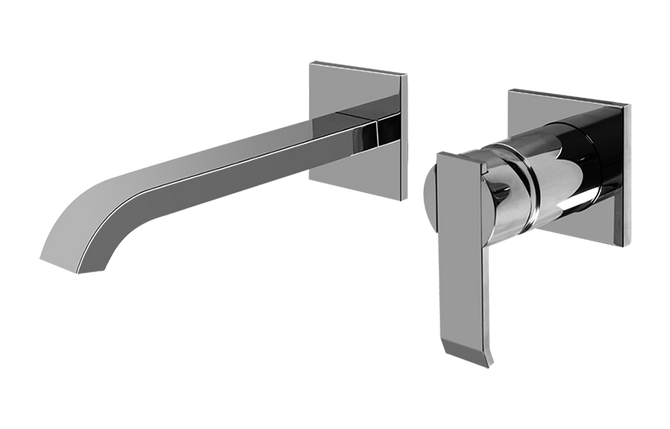 GRAFF G-6235-LM38W-WT-T Qubic Wall-Mounted Lavatory Faucet w/Single Handle -Trim Only