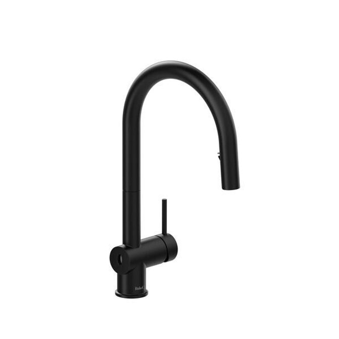 Azure Pull-Down Touchless Kitchen Faucet With C-Spout Black