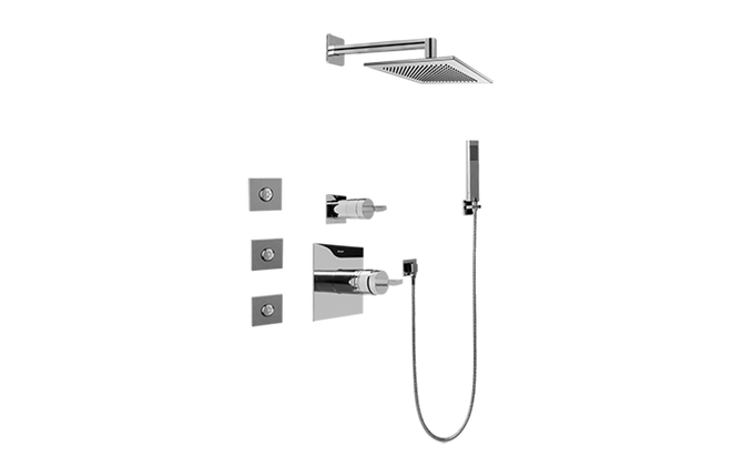 GRAFF GC5.122A-C14S-SN Full Thermostatic Shower System with Transfer Valve (Rough & Trim)