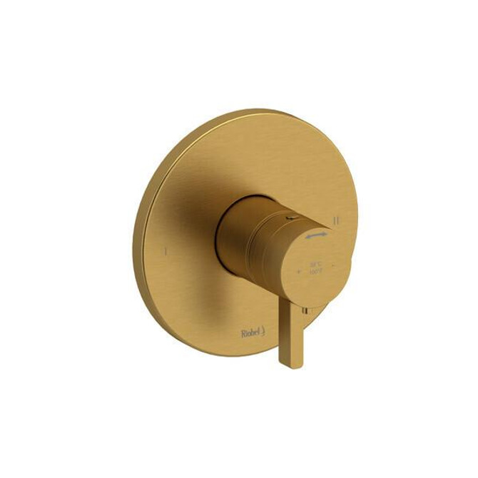 Paradox 1/2" Therm & Pressure Balance Trim with 2 Functions (No Share) Brushed Gold