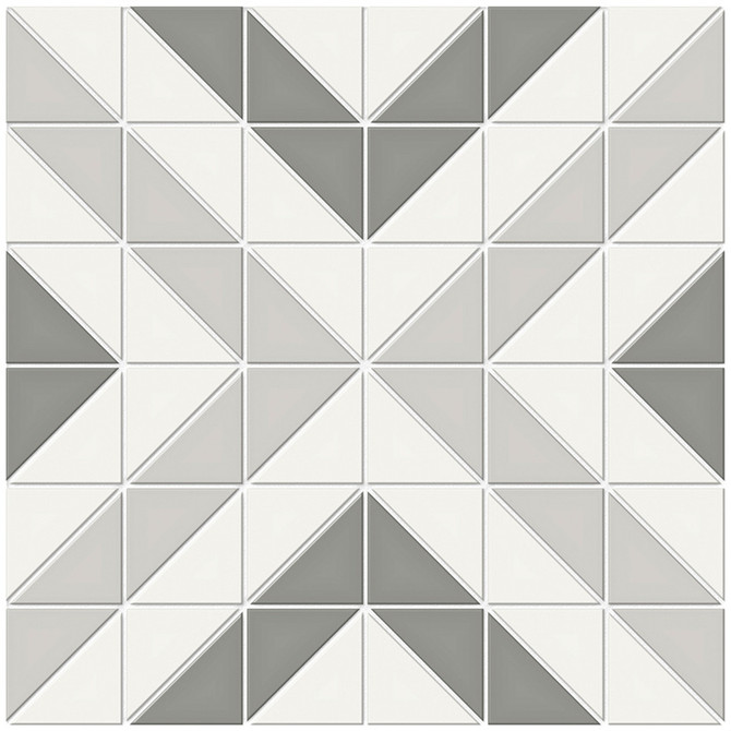 SOHO EVENING BLEND MATTE GLAZED PORCELAIN CUBIC MOSAIC Case  - 10 EACH