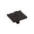 Cobblestone Square Knob 1 15/16" - Coal Black