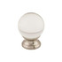 Clarity Clear Glass Round Knob 1 3/8" - Brushed Satin Nickel Base